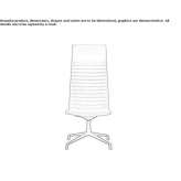 Swivel chair with high backrest and 4-star base Culver