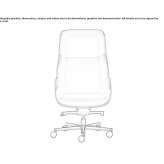 Executive office chair with rosewood outer shell Millas
