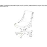 Cherry wood swivel executive chair on wheels Pogana