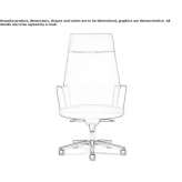 Swivel leather executive chair Lallio