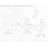 Executive chair in fabric with adjustable height and 5-star base Korbach