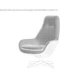 Fabric swivel armchair Elswick