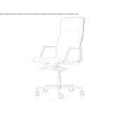 Height adjustable executive chair with 5-star base and wheels Garoafa