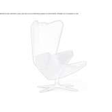 Wing fabric armchair with 4-star base Monaca