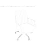 Leather executive chair with medium backrest Glenrock