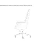 Leather executive chair with headrest Glenrock