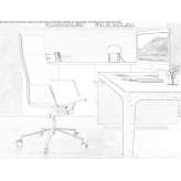 Swivel executive chair with 5-star base Crandall