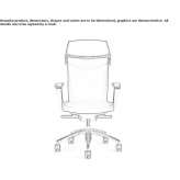 Leather executive chair with headrest Thyrnau