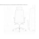 Height-adjustable fabric executive chair with headrest Adorf