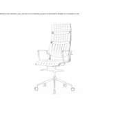 Swivel leather executive chair Storvik