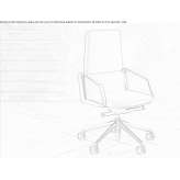 Leather executive chair with height adjustment Pinjarra