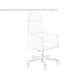 Fabric executive chair with aluminum base Wambeek
