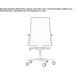Height adjustable leather executive chair with 5-star base and wheels Garoafa