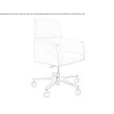 Fabric executive chair with aluminum base Wambeek