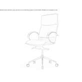 Leather executive chair with height adjustment Dike