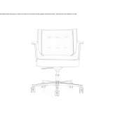 Leather executive chair with low back Khorlovo