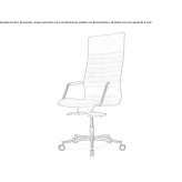 Leather executive chair with high backrest Burrel