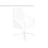Executive chair with medium backrest and aluminum base Nizbor