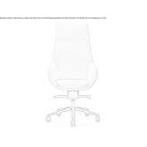 Upholstered executive chair with headrest Knezdub