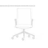 Krzesło dyrektorskie z tkaniny o regulowanej wysokości i kółkach Horuphav