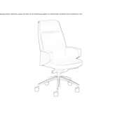 Swivel leather executive chair with medium backrest Trigg