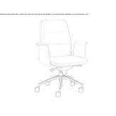 Fabric trestle executive chair Audierne