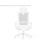Mesh executive chair with 5-star base and headrest Gulpinar