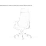 Swivel leather executive chair with headrest Popola