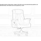 Swivel leather executive chair with armrests Hoeflein