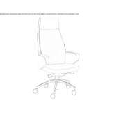 Swivel leather executive chair with armrests Trigg