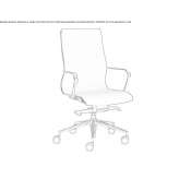 Fabric executive chair on trestles and wheels Huapinol