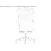 Leather executive chair with 5-star base and armrests Vrana
