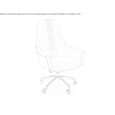 Swivel leather executive chair with armrests Band