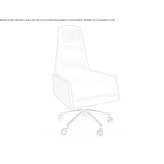 Leather executive chair with walnut backrest Kherson