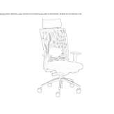 Executive chair with foldable fabric and armrests Urmond