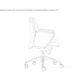Swivel executive chair with low backrest Coaling