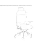 Leather trestle executive chair with armrests Cobb