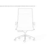 Leather executive chair with 5-star base Guisando