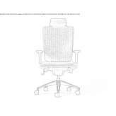 Fabric executive chair with 5-star base and armrests Lasalle