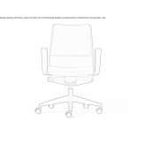 Executive chair made of eco-leather on wheels Laglio