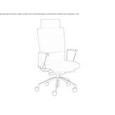Executive chair with high backrest and fabric Bunbury