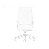 Executive chair in fabric with adjustable height and 5-star base Ohanes