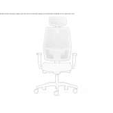 Mesh executive chair with 5-star base and headrest Ohanes