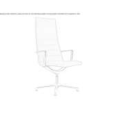 Swivel managerial chair with high backrest and 4-star base Amieva