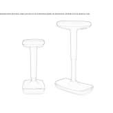 Trevira® CS office stool with Rocker height adjustment Deurle