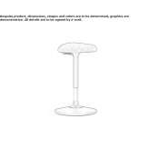 Swivel, upholstered stool with adjustable height Noasca