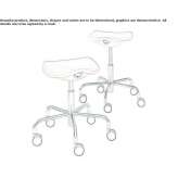 Office stool with height adjustment and wheels Buecken