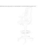 Swivel office stool with height adjustment and armrests Kreuth