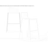 Beech office stool with footrest Moriches