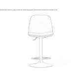 Office stool made of polypropylene, height adjustable Gaiano